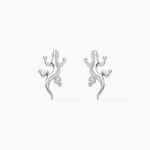 Boucles D'oreilles Puces Ivelyse Argent Blanc - Boucles d'oreilles fantaisie Femme | Histoire d&rsquo;Or