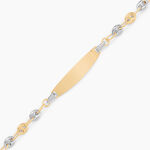 Bracelet Identit&eacute; Evin Maille Grain De Cafe Or Bicolore - Bracelets Communion Enfant | Histoire d&rsquo;Or