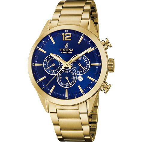 Montre Festina Timeless Chronograph Bleu - Montres Homme | Histoire d’Or