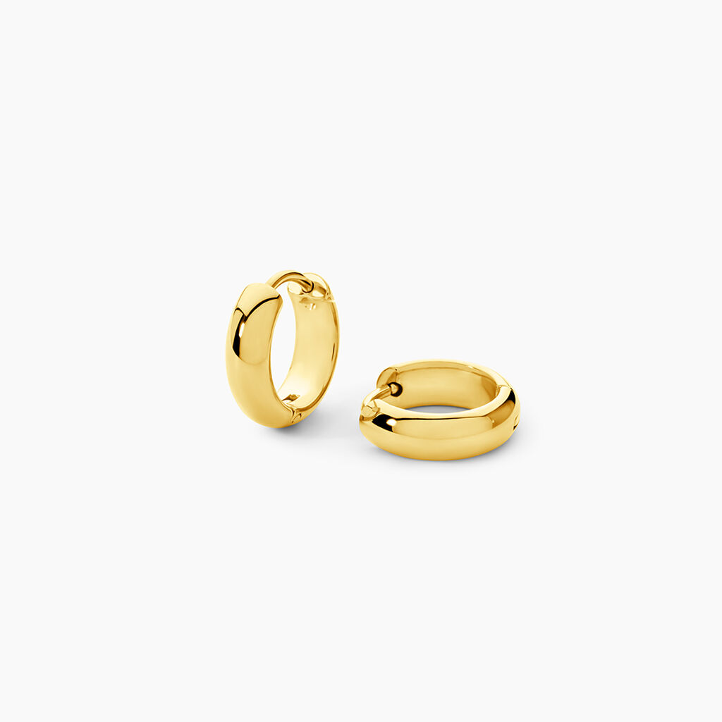 Cr&eacute;oles Minna Acier Jaune - Boucles d'oreilles cr&eacute;oles Femme | Histoire d&rsquo;Or