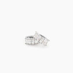 Cr&eacute;oles Baguette Argent Blanc Oxyde De Zirconium - Boucles d'oreilles cr&eacute;oles Femme | Histoire d&rsquo;Or