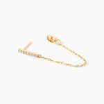 Boucle D'oreille Unitaire Barbra Or Jaune Oxyde De Zirconium - Piercings d'oreilles Femme | Histoire d&rsquo;Or