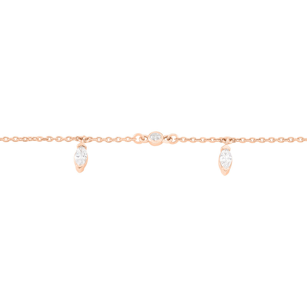 Bracelet Kenta Argent Rose Oxyde De Zirconium - Bracelets Femme | Histoire d’Or