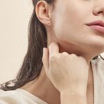 Boucles D'oreilles Puces Eleanor Fleur Or Blanc Oxyde De Zirconium - Clous d'oreilles Femme | Histoire d&rsquo;Or