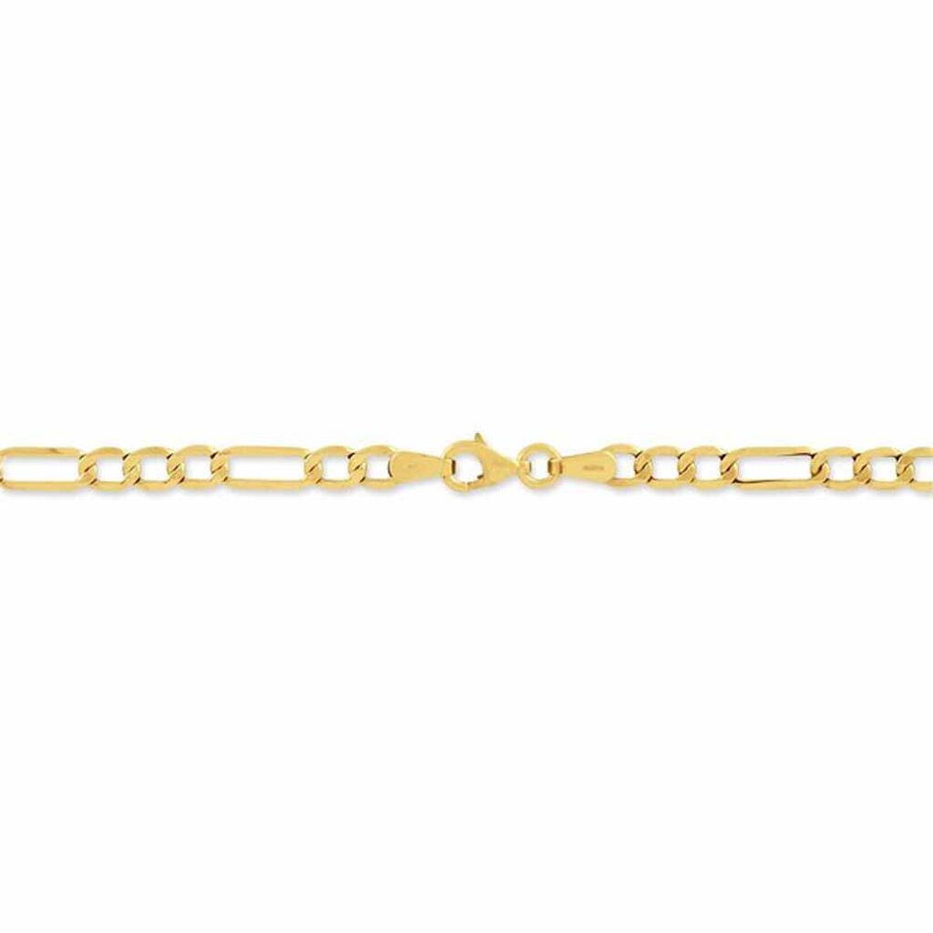 Collier Or Jaune Cameo Maille Altern&eacute;e 1/3 - Chaines Homme | Histoire d&rsquo;Or