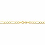 Collier Or Jaune Cameo Maille Altern&eacute;e 1/3 - Chaines Homme | Histoire d&rsquo;Or