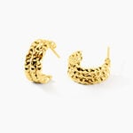 Cr&eacute;oles Hermina Acier Dor&eacute; - Boucles d'oreilles cr&eacute;oles Femme | Histoire d&rsquo;Or