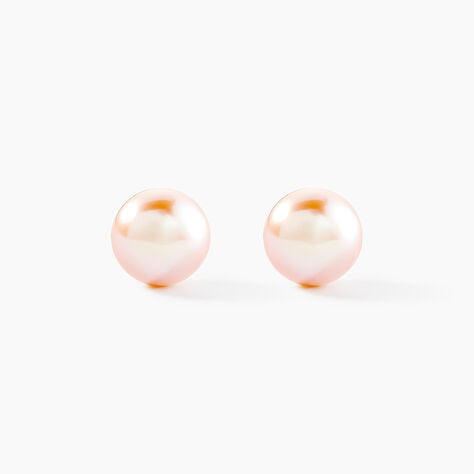 Boucles D'oreilles Puces Ursulina Or Jaune Perle De Culture - Clous d'oreilles Femme | Histoire d’Or