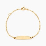Bracelet Identit&eacute;e Eowyn Argent Dor&eacute; A L'Or 750/1000 - Gourmettes Femme | Histoire d&rsquo;Or