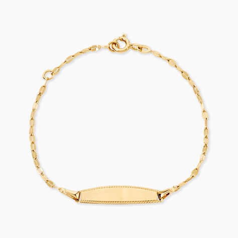 Bracelet Identit&eacute;e Eowyn Argent Dor&eacute; A L'Or 750/1000 - Gourmettes Femme | Histoire d&rsquo;Or