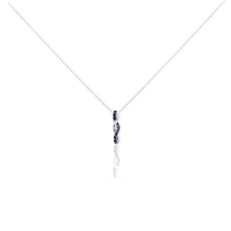 Collier Ligera Or Blanc Saphir Et Diamant - Colliers Femme | Histoire d’Or