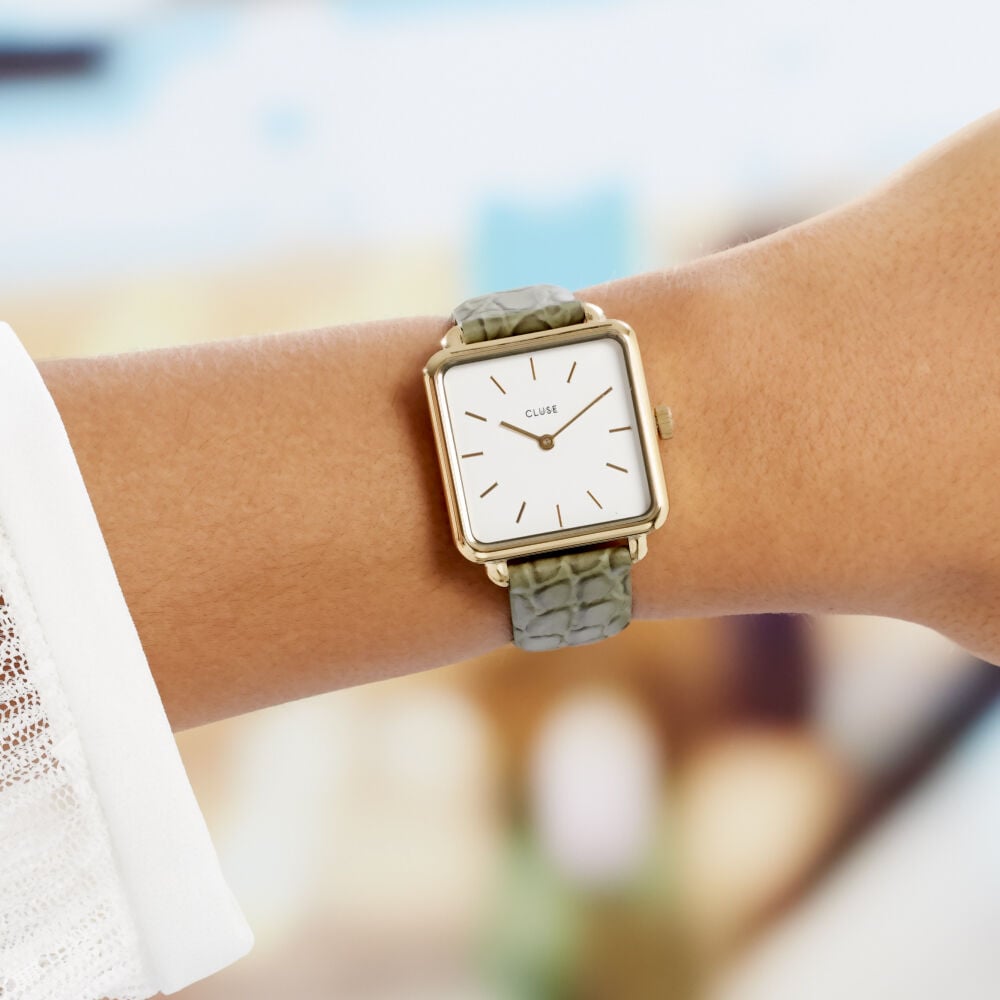 montre cluse tetragone or