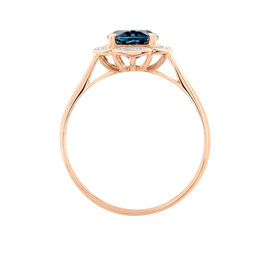 Bague Adryene Or Rose Topaze Et Oxyde De Zirconium - Bagues solitaires Femme | Histoire d&rsquo;Or