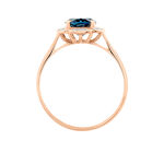 Bague Adryene Or Rose Topaze Et Oxyde De Zirconium - Bagues solitaires Femme | Histoire d&rsquo;Or