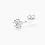 Boucles D'oreilles Puces Gisabel Argent Blanc Oxyde De Zirconium - Boucles d'oreilles fantaisie Femme | Histoire d&rsquo;Or