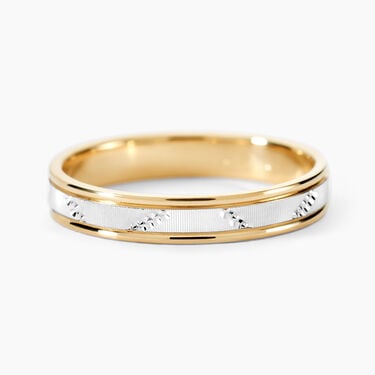 Alliance Or Bicolore Jaune / Blanc Tyssia