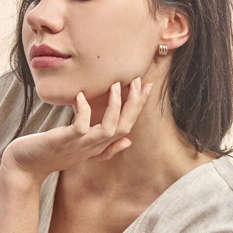 Créoles Igora Or Tricolore - Boucles d'oreilles créoles Femme | Histoire d’Or