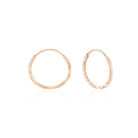 Créoles Valerina Or Rose - Boucles d'oreilles créoles Femme | Histoire d’Or