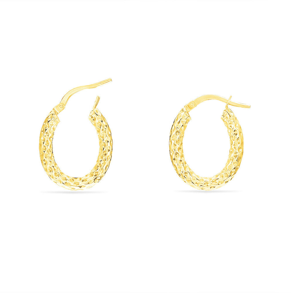 Cr&eacute;oles Udara Or Jaune - Boucles d'oreilles cr&eacute;oles Femme | Histoire d&rsquo;Or