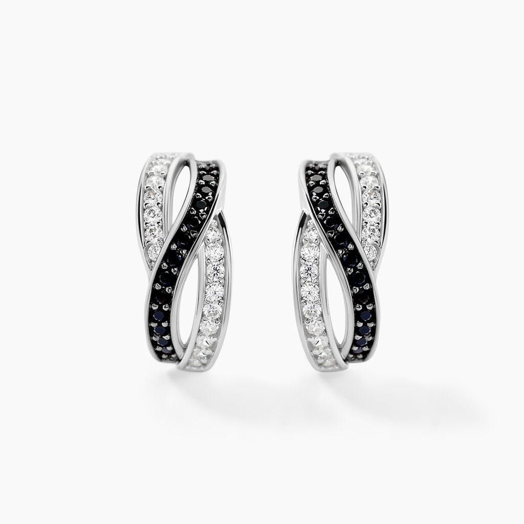 Boucles D'oreilles Puces Bethany Argent Blanc Oxyde De Zirconium - Boucles d'oreilles fantaisie Femme | Histoire d’Or