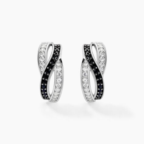 Boucles D'oreilles Puces Bethany Argent Blanc Oxyde De Zirconium - Boucles d'oreilles fantaisie Femme | Histoire d’Or