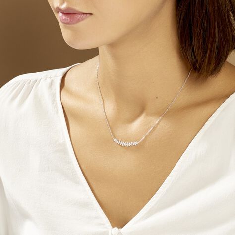 Collier Monique Argent Blanc Oxyde De Zirconium - Colliers fantaisie Femme | Histoire d’Or
