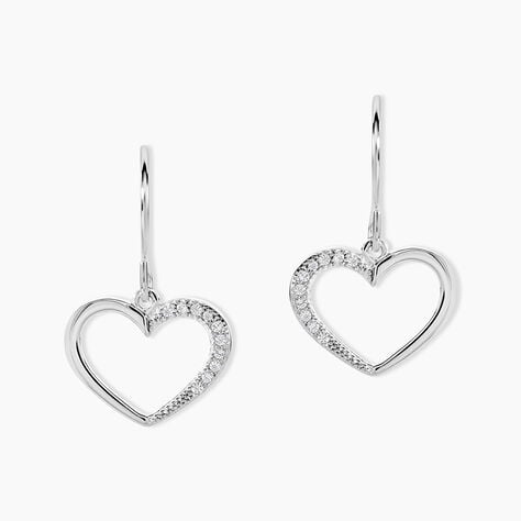 Boucles D'oreilles Pendantes Argent Blanc Oxyde De Zirconium - Boucles d'oreilles fantaisie Femme | Histoire d&rsquo;Or