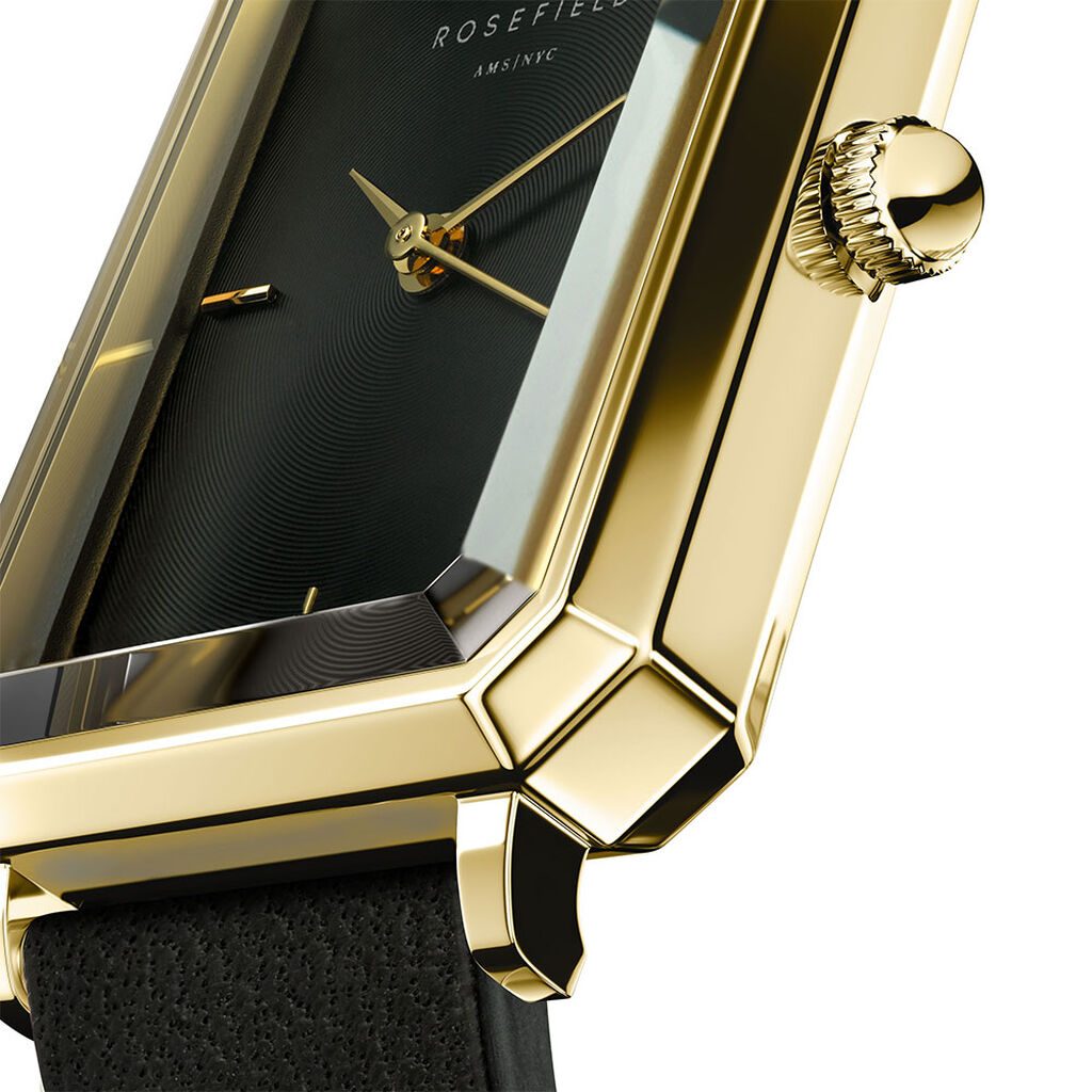 Montre Rosefield Octagon Noir - Id&eacute;es cadeaux Femme | Histoire d&rsquo;Or