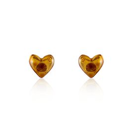 Boucles D'oreilles Puces Argent Blanc Nida Ambre - Boucles d'oreilles fantaisie Femme | Histoire d’Or
