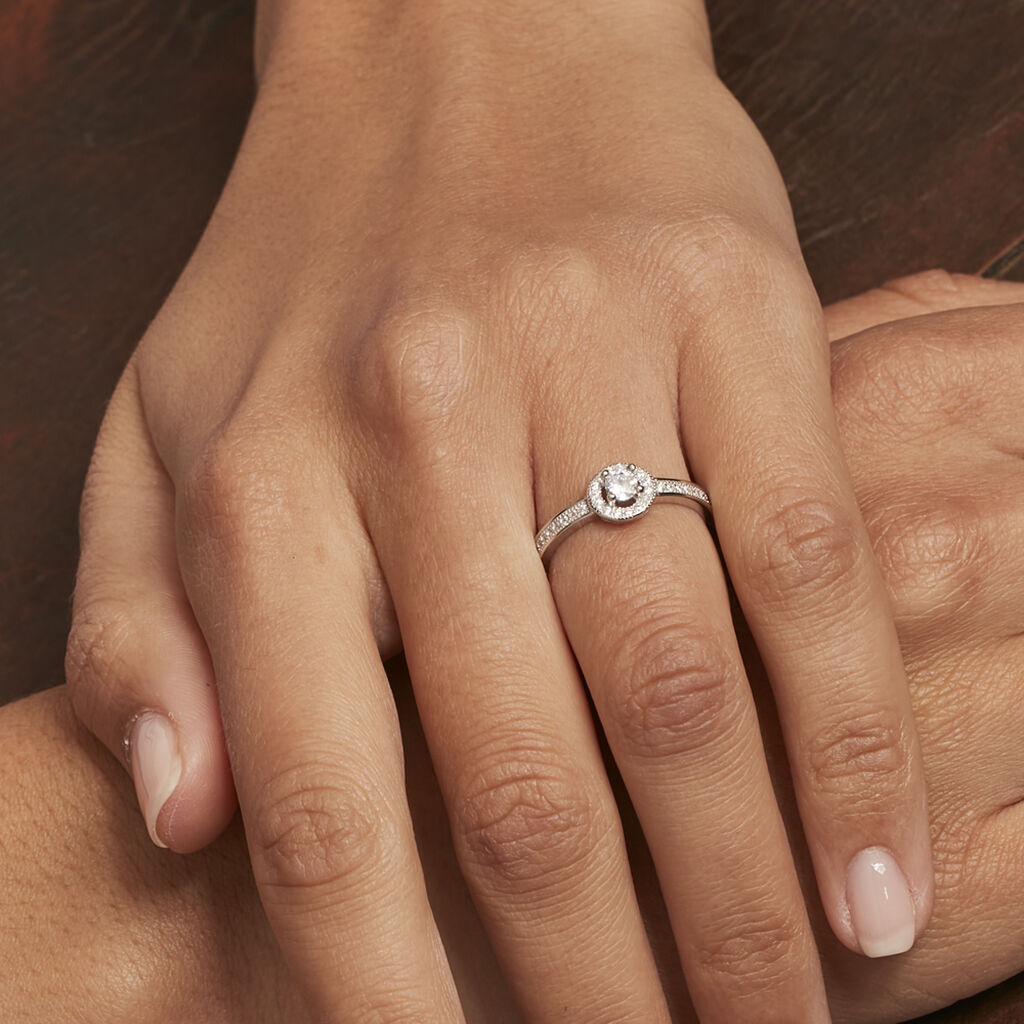 Bague Mélissande Argent Blanc Oxyde De Zirconium - Bagues avec pierre Femme | Histoire d’Or