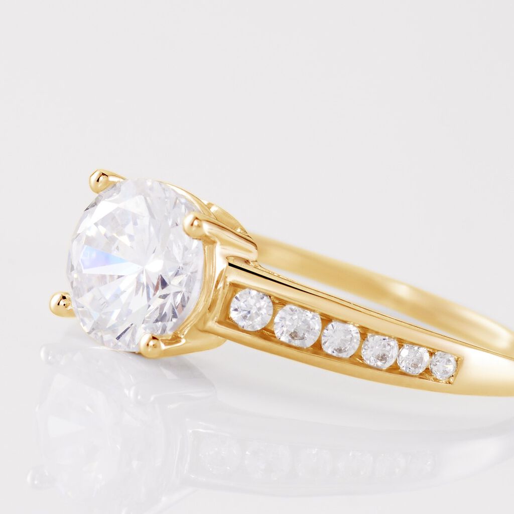 Bague Tatjana Or Jaune Oxyde De Zirconium - Bagues solitaires Femme | Histoire d&rsquo;Or