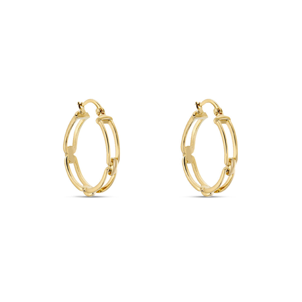 Creoles Plaqué Or Lavrenti - Boucles d'oreilles créoles Femme | Histoire d’Or