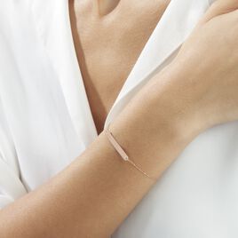 Bracelet Barrette Gravable Or Rose - Bracelets Naissance Femme | Histoire d’Or