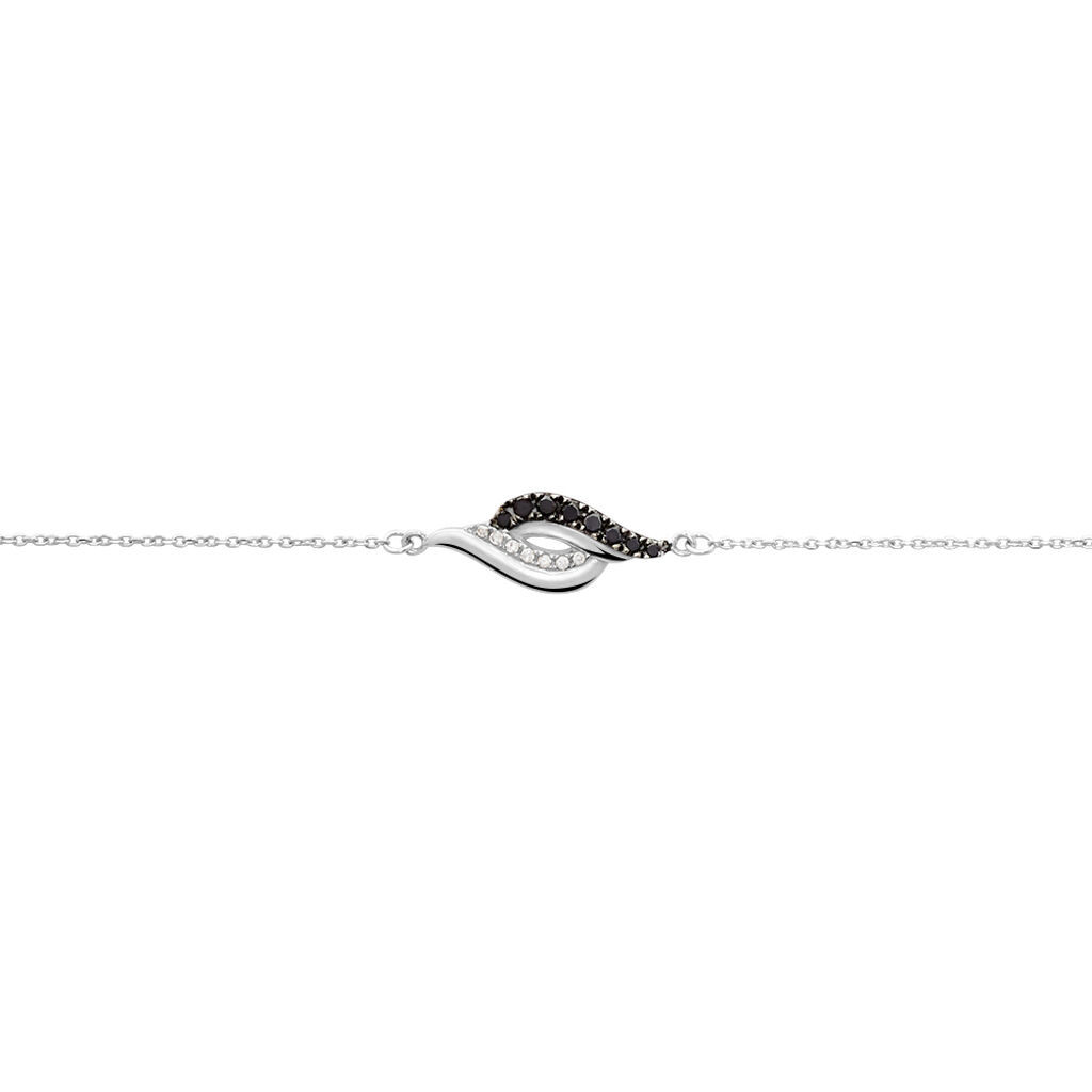 Bracelet Sculptural Or Blanc Diamant - Bracelets Femme | Histoire d’Or