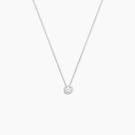 Collier Columbine Or Blanc Oxyde De Zirconium Blanc - Colliers Femme | Histoire d&rsquo;Or