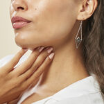Boucles D'oreilles Pendantes Tylee Argent Blanc - Boucles d'oreilles fantaisie Femme | Histoire d&rsquo;Or