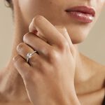 Bague Solitaire Hemera Or Blanc Diamant Synthetique - Bagues solitaires Femme | Histoire d&rsquo;Or