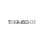 Demi-alliance Or Blanc  Valentine Diamant Synthetique - Bijoux Femme | Histoire d&rsquo;Or