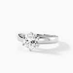 Bague Natalia Ld Platine Blanc Diamant Synth&eacute;tique - Bagues solitaires Femme | Histoire d&rsquo;Or