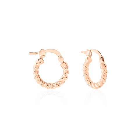 Cr&eacute;oles Appolina Argent Rose - Boucles d'oreilles cr&eacute;oles Femme | Histoire d&rsquo;Or