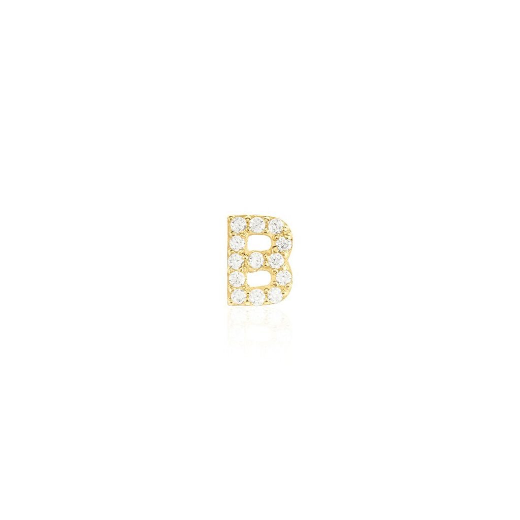 Boucle D'oreille Puce Unitaire Jodoca Or Jaune Oxyde De Zirconium - Clous d'oreilles Femme | Histoire d’Or