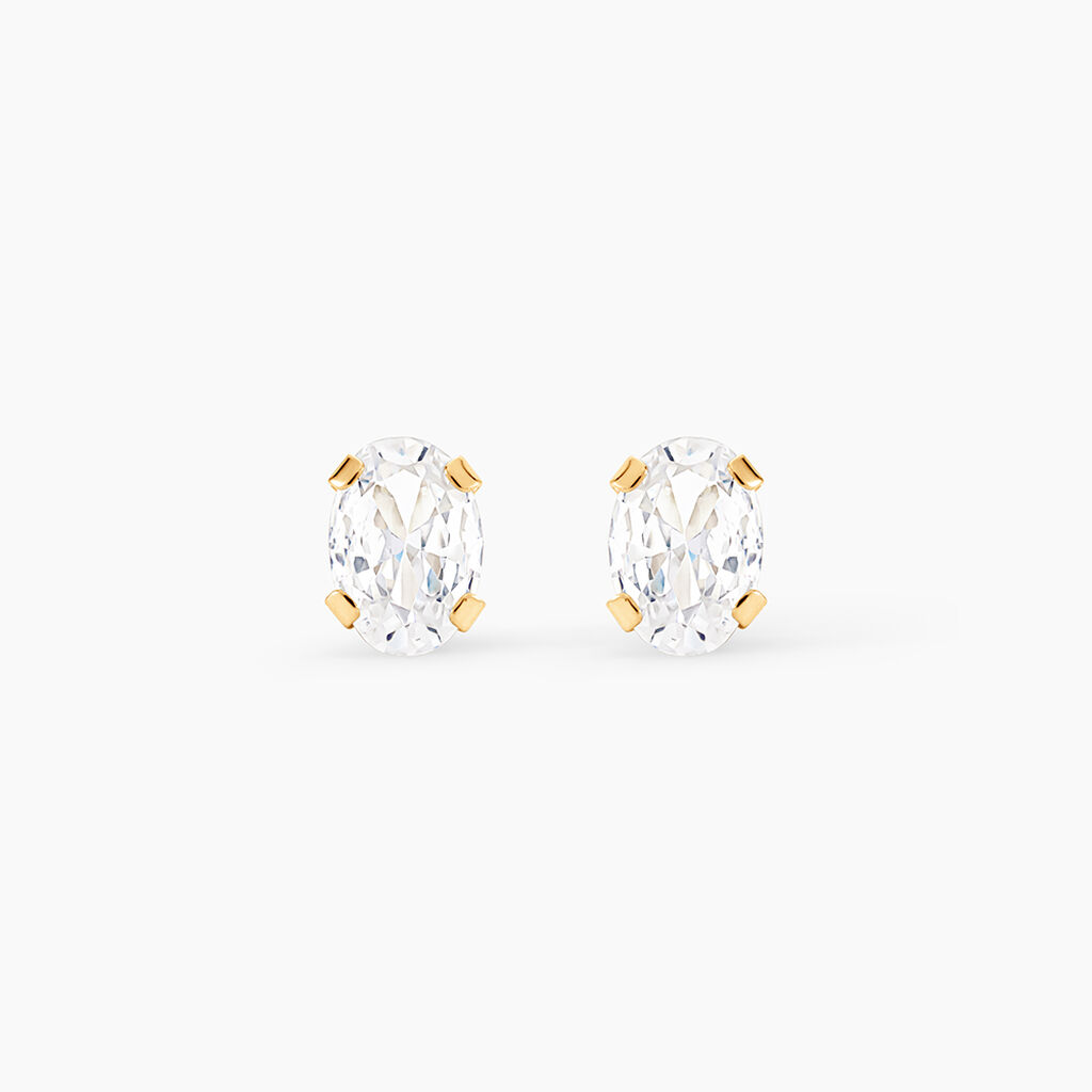 Boucles D'oreilles Puces Elea Or Jaune Oxyde - Clous d'oreilles Femme | Histoire d&rsquo;Or