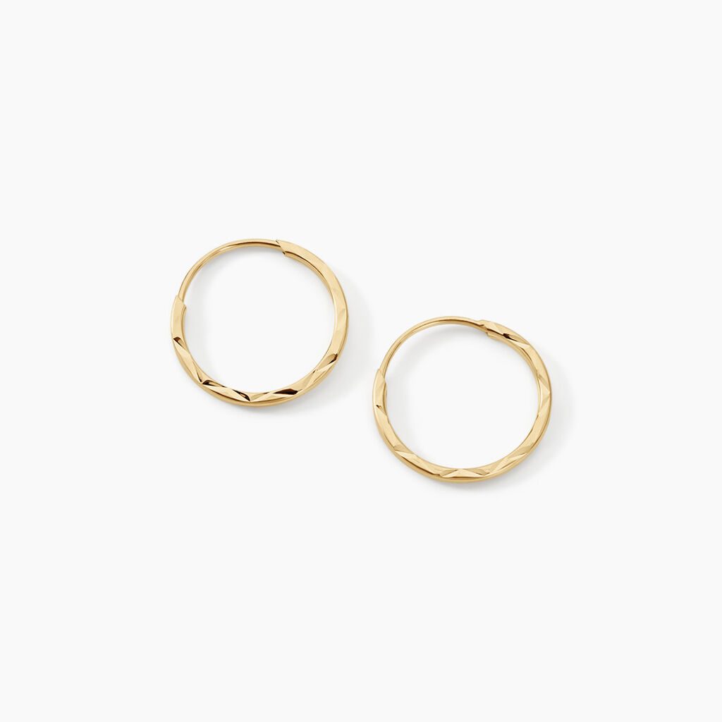 Cr&eacute;oles Valerina Or Jaune - Boucles d'oreilles cr&eacute;oles Famille | Histoire d&rsquo;Or