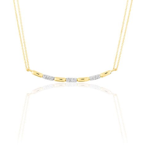Collier Or Jaune Diamant - Colliers doubles et triples chaînes Femme | Histoire d’Or
