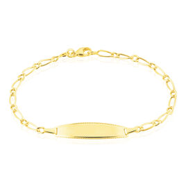 Bracelet Identité Bartolomee Maille Alternee 1/1 Or Jaune - Bracelets Communion Enfant | Histoire d’Or