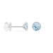 Boucles D'oreilles Puces Edy Serti Clos Or Blanc Topaze - Clous d'oreilles Femme | Histoire d’Or