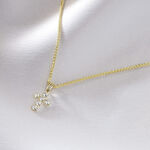 Pendentif Canice Croix Or Jaune Oxyde De Zirconium - Pendentifs Communion Famille | Histoire d&rsquo;Or