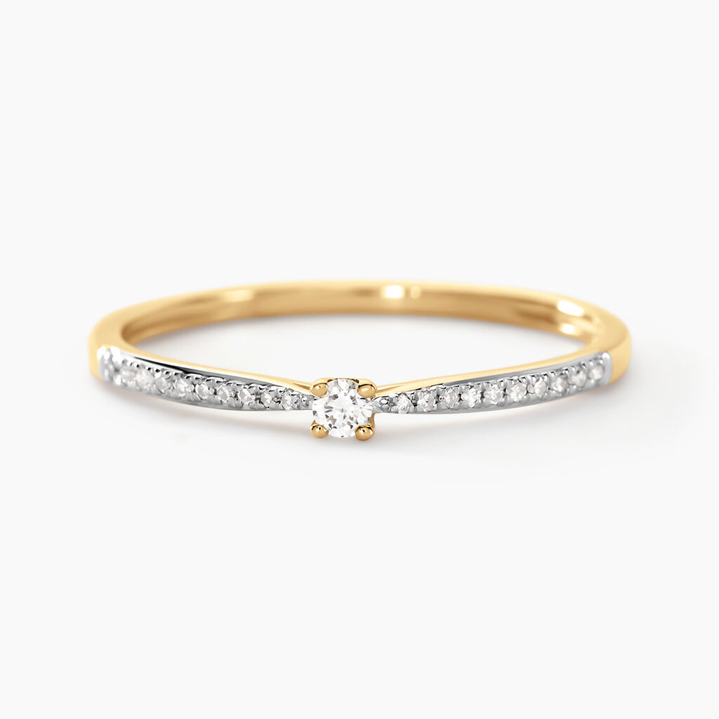 Bague Solitaire Hemera Or Jaune Diamant - Bagues solitaires Femme | Histoire d&rsquo;Or