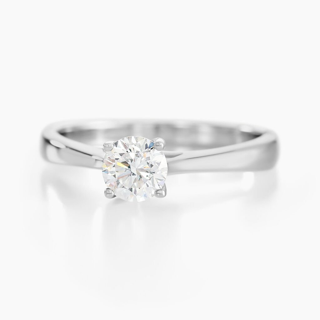 Bague Solitaire Fiona Or Blanc Diamant Synthetique - Bagues solitaires Femme | Histoire d&rsquo;Or