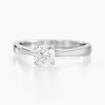 Bague Solitaire Fiona Or Blanc Diamant Synthetique - Bagues solitaires Femme | Histoire d&rsquo;Or